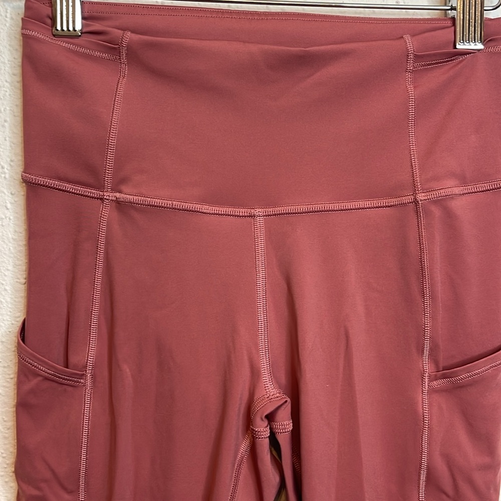 Lululemon Fast and Free High Rise Crop 19’’ Cool Nulux Cherry Tint Pink Size 4 - Picture 2 of 6